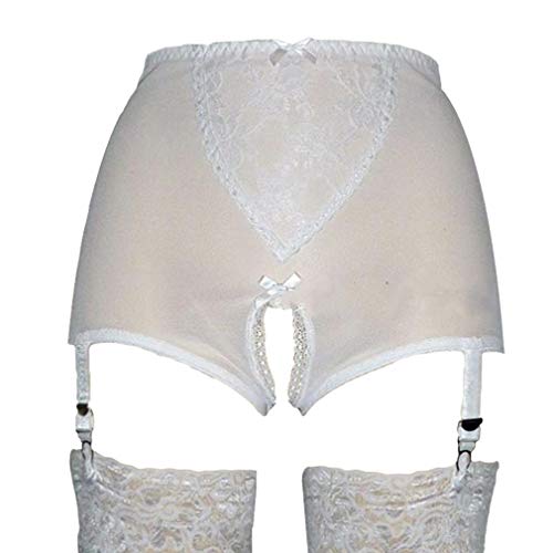 MEIHAOWEI Damen Strapsgürtel mit 6 Strap Strapsgürtel Lace Front Open für Strümpfe Dessous von MEIHAOWEI