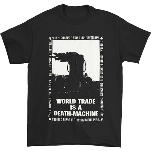 Rumin Men's Leftover Crack Men's World Trade T-Shirt T-Shirt Size M von MEIHUANG