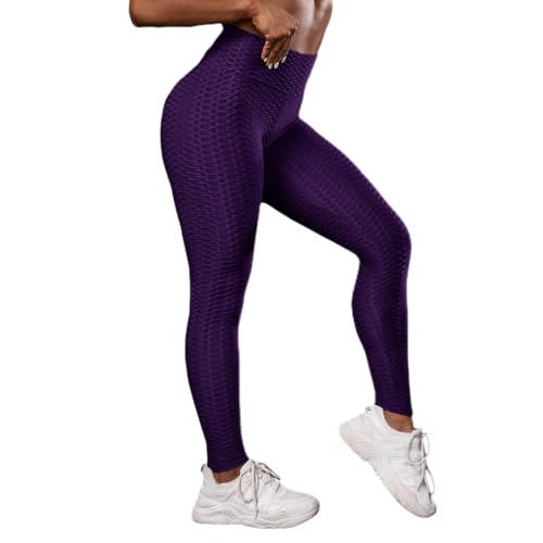 Boombooty Classic Lila Sport Leggings Damen High Waist - Modische Scrunch Gym Leggings für EIN formendes Push-Up, atmungsaktiv für Yoga, Anti-Cellulite Boombooty Classic Lila Sport Leggings Damen High Waist - Modische Scrunch Gym Leggings für EIN formendes Push-Up, atmungsaktiv für Yoga, Anti-Cellulite von MEIION