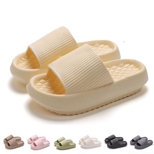 MEIION Damen & Herren EVA-Dicksohlen Hausschuhe – Bequeme, rutschfeste Slipper mit integrierter Massagefunktion, stoßdämpfend und atmungsaktiv – Ideal für Zuhause, Garten & Pool Open-Toe-Schuhe von MEIION