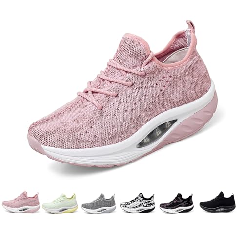 FERSENHELD SoftWalk | Damen-Sneaker mit orthopädischer Abrollsohle Plateau Sportschuhe – Bequeme Laufschuhe mit Anti-Rutsch Sohle und Wippschuhe Design von MEIION