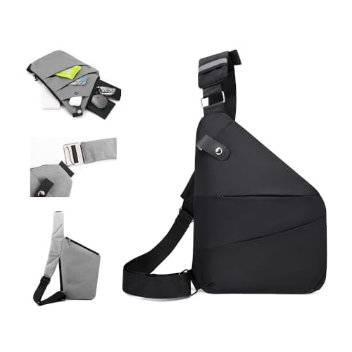 Gipfelfreund Anti Diebstahl Umhängetasche tasche eichte Anti-Diebstahl Schultertasche Herren, Multifunktionale Crossbody Brusttasche, Klein und Robust von MEIION