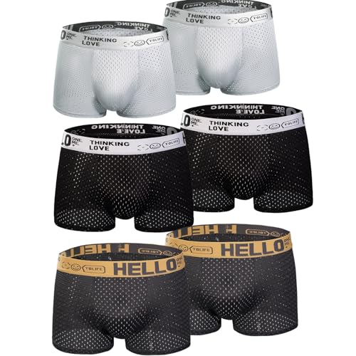 HelloHeld Mesh v2 - Herrenunterwäsche Atmungsaktive Mesh, Slips mit niedriger Leibhöhe, schnell trocknende und Bequeme Unterwäsche für den Sommer von MEIION