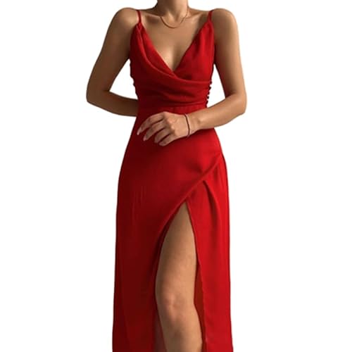 Lily - Super Stylisches Kleid Für Damen Damen Casual Solid Farbe ärmellose Kleider Sommer Sexy Strand Tank-Kleider von MEIION