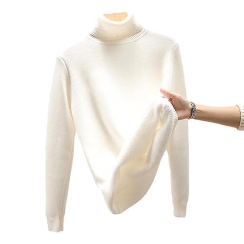 MEIION Alpaka - Maxi-Komfortpullover mit Rollkragen Winterlicher Damen Kaschmir Rollkragenpullover - Eleganter Strickpullover, Warm & Casual von MEIION