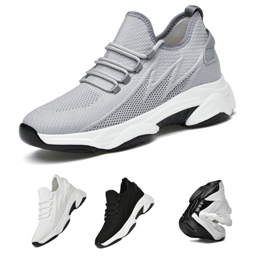 MEIION Alpha Kicks skyboosts Push von 4/6/8 oder 10cm Schuhe erhöhung 10 cm Herren Unsichtbare Höhenerhöhung Sneaker - Mode Komfortable Turnschuhe mit Verstecktem Absatz für Längeren Look von MEIION