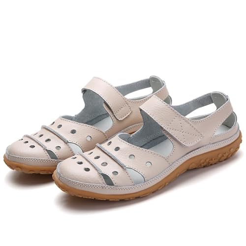 MEIION BLAIR - ORTHOPÄDISCHE FRÜHLINGS-SANDALEN MIT BEQUEMEM KLETTVERSCHLUSS Orthopädische Damen-Sandalen, Atmungsaktiv, Offener Zeh, PU-Leder, Sommer, Komfort, Freizeit Strandschuhe von MEIION