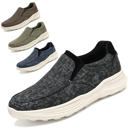 Canles Deklan Herren Straßenschuhe für Ganztägigen Komfort Schuhe Low-Top Slip-on- Spritzwassergeschützt, Casual Mode Trainer, Britischer Stil - Bequeme Walking Schuhe von MEIION