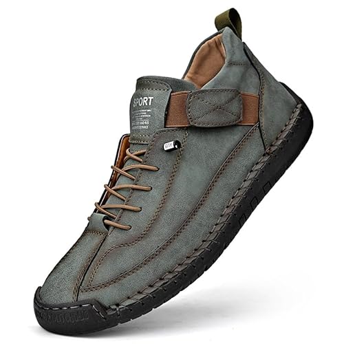 MEIION Nubri Bequeme, stützende Sneakers Echte Leder Barfußschuhe Herren Damen - Ultra Bequeme rutschfeste Outdoor Winterschuhe von MEIION