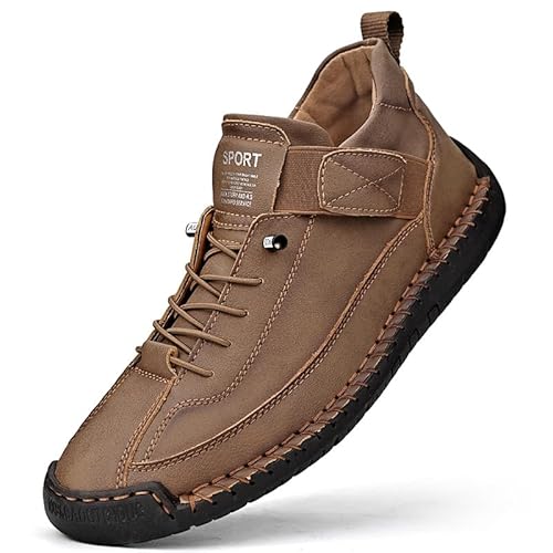 MEIION Nubri Bequeme, stützende Sneakers Echte Leder Barfußschuhe Herren Damen - Ultra Bequeme rutschfeste Outdoor Winterschuhe von MEIION