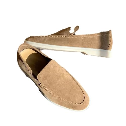 Orthofrei Loafers aus Wildleder Herren Klassische Wildleder Loafers Bequeme Mokassins von MEIION