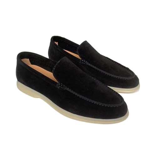 Orthofrei Loafers aus Wildleder Herren Klassische Wildleder Loafers Bequeme Mokassins von MEIION