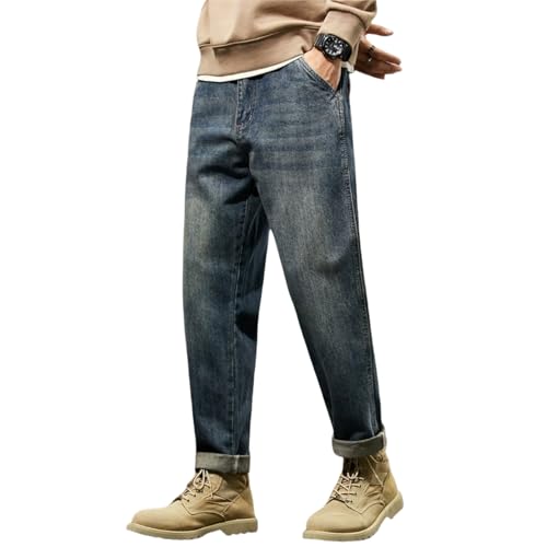 MEIION Tom Harding Fort Clay Retro Jeans Herren Stretch Jeans Retro Gerade Lose Harlan Stil Lange Lässige Hosen für Alltag und Freizeit von MEIION