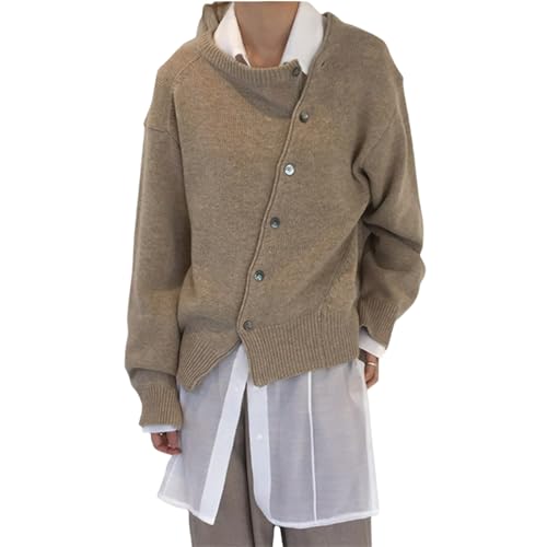 MEIION Wolff - Bequeme Kaschmir-Jacke mit Knopfdetails Hochwertige Langärmelige Strickjacke für Damen Stehkragen, Casual Knit für Herbst Winter von MEIION