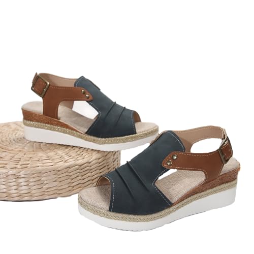 OrthoLuxe ergonomische schmerzlindernde Sandalen für den Sommer Sommer Damen Casual Plattform Sandalen - Offene Spitze Ferse Design, bequem und modisch von MEIION
