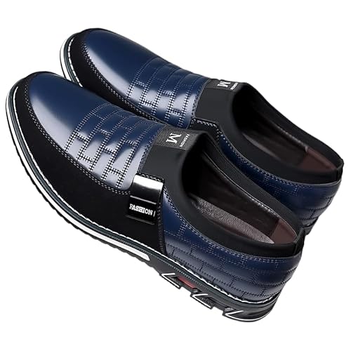 draussenfeet Herren Echtleder Naht rutschfeste Freizeitschuhe Business Casual Schuhe Klassische Mokassins Fahrschuhe Flache Schuhe von MEIION
