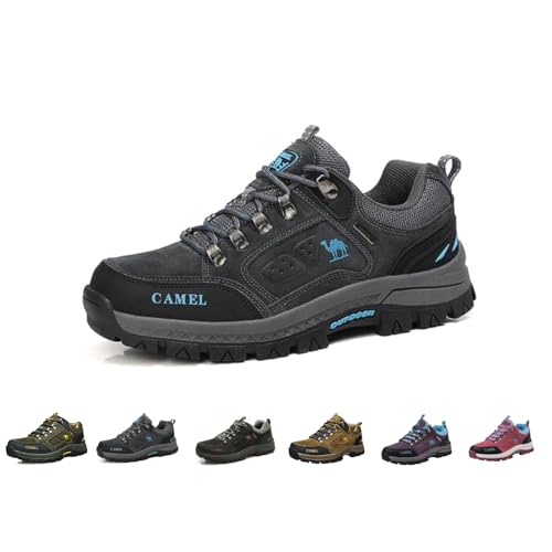 falken-Stein Herren Outdoor Wanderschuhe, wasserdicht und atmungsaktiv für höchsten Komfort Leichte wasserdichte Wanderschuhe für Herren und Damen - rutschfeste Trekkingschuhe Stiefelette von MEIION