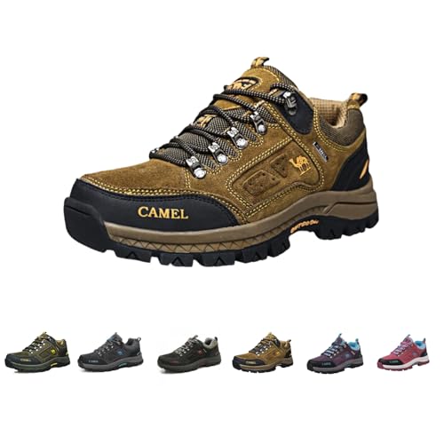 falken-Stein Herren Outdoor Wanderschuhe, wasserdicht und atmungsaktiv für höchsten Komfort Leichte wasserdichte Wanderschuhe für Herren und Damen - rutschfeste Trekkingschuhe Stiefelette von MEIION