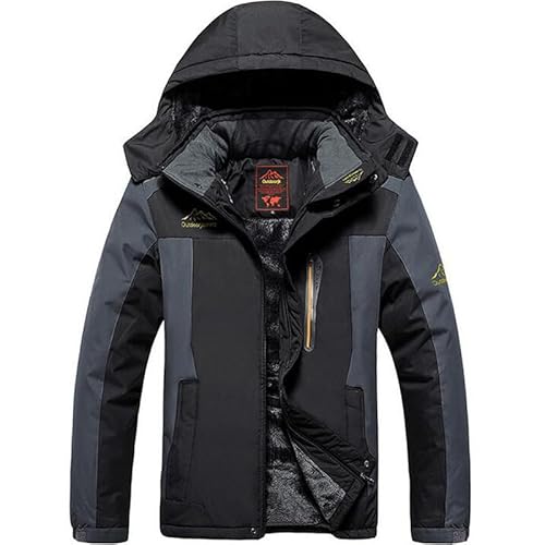 MEIION falken-stein Hochwertige Wasserfeste Winterjacke für Herren Damen Winterjacke Fleecejacke - Wasserdicht, Atmungsaktiv, Warm, Winddicht, Softshell, Abnehmbare Kapuze von MEIION
