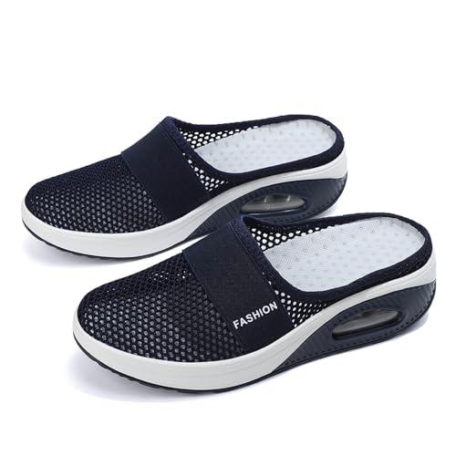 heidi mode Orthopädische Sandalen Keilabsätze Orthopädische Schuhe Damen - Luftpolster Slip-On Freizeit- und Gesundheitsschuhe aus atmungsaktivem Mesh, für Hausschuhe, Clogs und Pantoffeln von MEIION