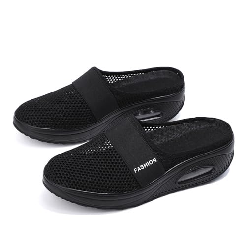 heidi mode Orthopädische Sandalen Keilabsätze Orthopädische Schuhe Damen - Luftpolster Slip-On Freizeit- und Gesundheitsschuhe aus atmungsaktivem Mesh, für Hausschuhe, Clogs und Pantoffeln von MEIION