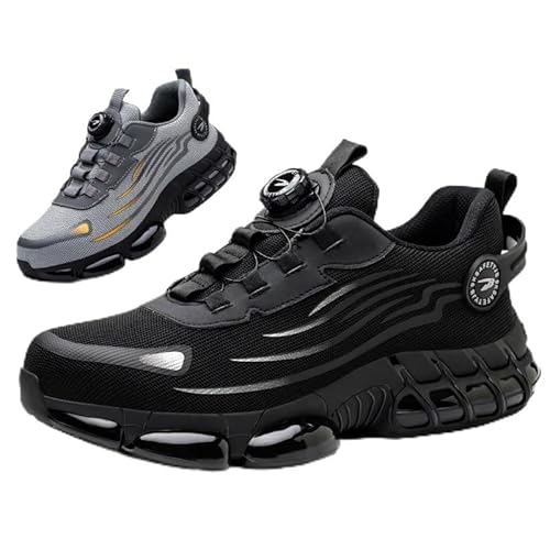 lunevio OrthoWork - Orthopädische Sicherheitsschuhe S10 Leichte Sicherheitsschuhe Herren - Sportliche Arbeitsschuhe mit Knopfschnürsenkel, Anti-Smash & Anti-Puncture von MEIION