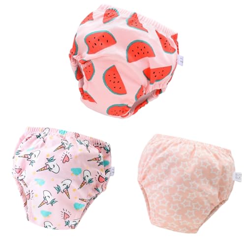 masanno Trainingswindeln -Topfchentraining leicht gemacht Baby töpfchen Trainingshose 3er Pack Baumwolle Trainerhosen für Babys - Komfortable Toilettentraining Höschen von MEIION
