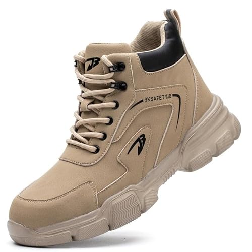 meine arbeitsschuhe Lismore rambo Sicherheitsschuhe Leichte Unisex-Sicherheitsstiefel mit Stahlkappen, atmungsaktiv und robust von MEIION