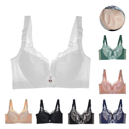 meinebella Push up BH mitspitze extrafarben Damen-BH Floral Spitze BügelTiefes Dekolleté Bügel-BH Dessous Oberteile Unterwäsche von MEIION