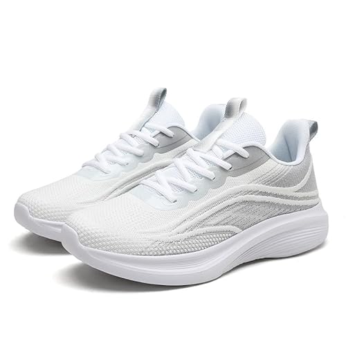 naturstep Ergonomischer Laufschuh mit Dämpfung & Haltungskontrolle Damen Laufschuhe Atmungsaktiv Schnüren Leichte Sportschuhe für Freizeit und Fitness von MEIION