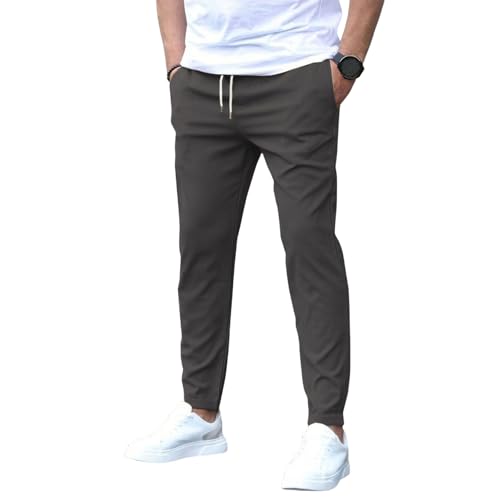 MEIION nelora Hose Hosen mit Stretch Herren Chino Hose – Bequeme Freizeithose aus Baumwolle mit elastischer Taille und Kordelzug – Lange Stoffhose im Regular Fit mit praktischen Taschen von MEIION