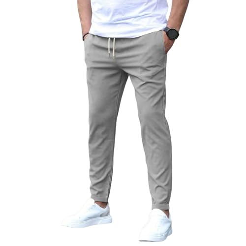 MEIION nelora Hose Hosen mit Stretch Herren Chino Hose – Bequeme Freizeithose aus Baumwolle mit elastischer Taille und Kordelzug – Lange Stoffhose im Regular Fit mit praktischen Taschen von MEIION