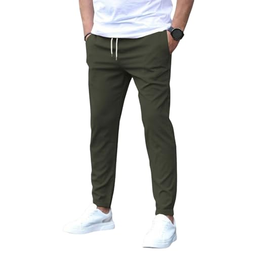 MEIION nelora Hose Hosen mit Stretch Herren Chino Hose – Bequeme Freizeithose aus Baumwolle mit elastischer Taille und Kordelzug – Lange Stoffhose im Regular Fit mit praktischen Taschen von MEIION