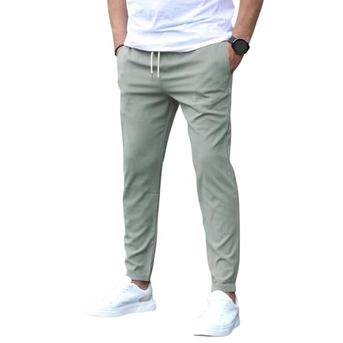 MEIION nelora Hose Hosen mit Stretch Herren Chino Hose – Bequeme Freizeithose aus Baumwolle mit elastischer Taille und Kordelzug – Lange Stoffhose im Regular Fit mit praktischen Taschen von MEIION