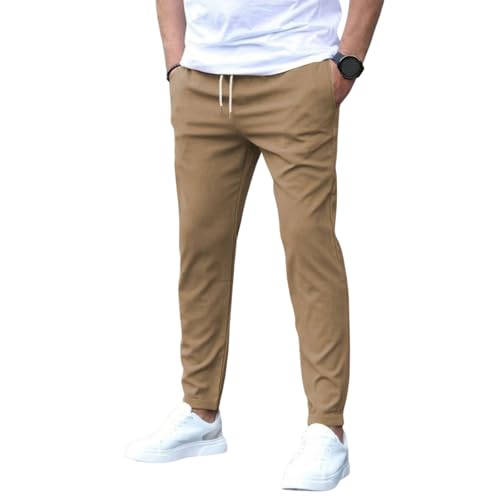 MEIION nelora Hose Hosen mit Stretch Herren Chino Hose – Bequeme Freizeithose aus Baumwolle mit elastischer Taille und Kordelzug – Lange Stoffhose im Regular Fit mit praktischen Taschen von MEIION