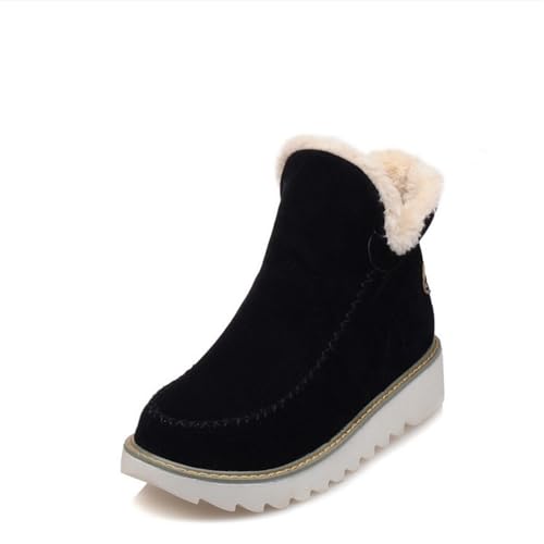 MEIION orthofrei Damenschuhe für den Winter – Orthopädische Stiefel für Komfort Wasserdichte Damen-Winterstiefel, Warm Gefüttert, Rutschfest, Plüsch-Schneestiefel für Outdoor-Aktivitäten von MEIION
