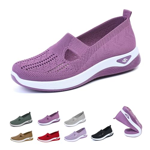sadaro Ortho Fit Orthopädischer Slip-On für Damen Sneaker Leicht Schuhe ohne Schnürung, Bequeme Handsfree Slip On Walkingschuhe, Atmungsaktive Turnschuhe mit Erhöhter Dämpfung von MEIION