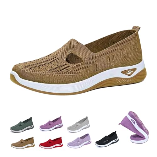 sadaro Ortho Fit Orthopädischer Slip-On für Damen Sneaker Leicht Schuhe ohne Schnürung, Bequeme Handsfree Slip On Walkingschuhe, Atmungsaktive Turnschuhe mit Erhöhter Dämpfung von MEIION