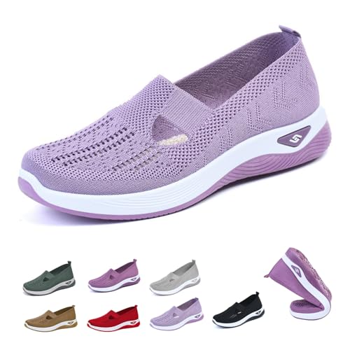 sadaro Ortho Fit Orthopädischer Slip-On für Damen Sneaker Leicht Schuhe ohne Schnürung, Bequeme Handsfree Slip On Walkingschuhe, Atmungsaktive Turnschuhe mit Erhöhter Dämpfung von MEIION