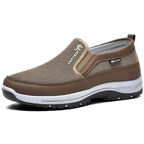 MEIION vuevo OLF ORTHOPÄDISCHE Wanderschuhe Herren Extra Breite Slip-On Wanderschuhe mit Fußgewölbestütze – Leichte, Bequeme Outdoor-Arbeitsschuhe von MEIION