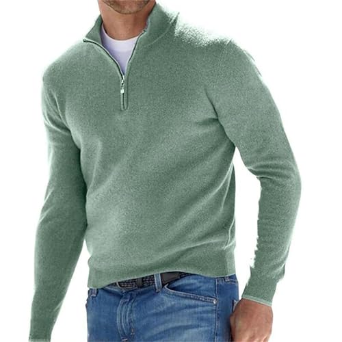 MEIION zarofia Pullover Polo – Stylischer Reissverschlusspullover Für Herren Fleece Pullover Langarm Atmungsaktiv Warmes Sweatshirt mit Viertelreißverschluss von MEIION