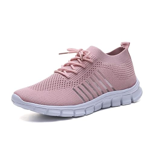Wolff - Orthopädische Eleganz Sneakers Leichte Wanderschuhe für Frauen – Atmungsaktive gestrickte Sportschuhe mit Memory-Sohle für Komfort und Rutschfestigkeit von MEIION