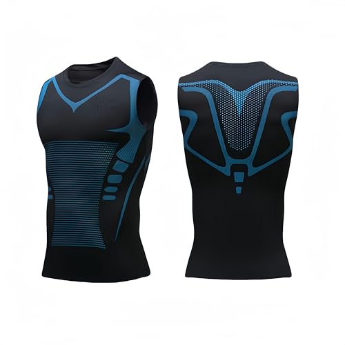 maxmuskel Body Shaper Herren Bodyshaper Fashion Kompressionsshirt für Herren - Formende ärmellose Weste für optimalen Körperbau, atmungsaktive Sportbekleidung, für Fitness und Training von MEIION