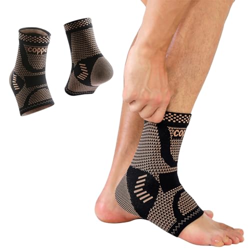 relievy Copper Compression Socks,Kupfer-Kompressionssocken Original, Atmungsaktive Kupfer Socken für Damen & Herren 2 Stück Kupfer Sprunggelenkbandage – Professionelle Knöchelbandage relievy Copper Compression Socks,Kupfer-Kompressionssocken Original, Atmungsaktive Kupfer Socken für Damen & Herren 2 Stück Kupfer Sprunggelenkbandage – Professionelle Knöchelbandage von MEIION