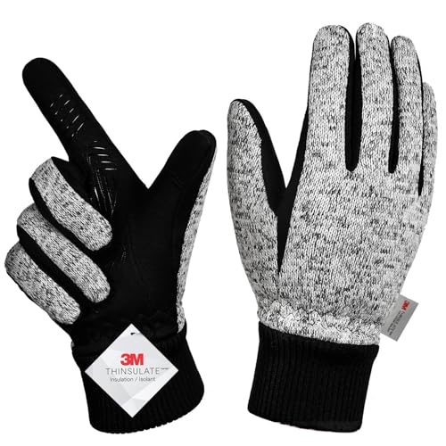 thermo profis thermoprofis Thermox - 3M isolierte Thermohandschuhe für den Winter Warme Fleece Winterhandschuhe für Männer und Frauen mit Touchscreen-Funktion, rutschfest von MEIION