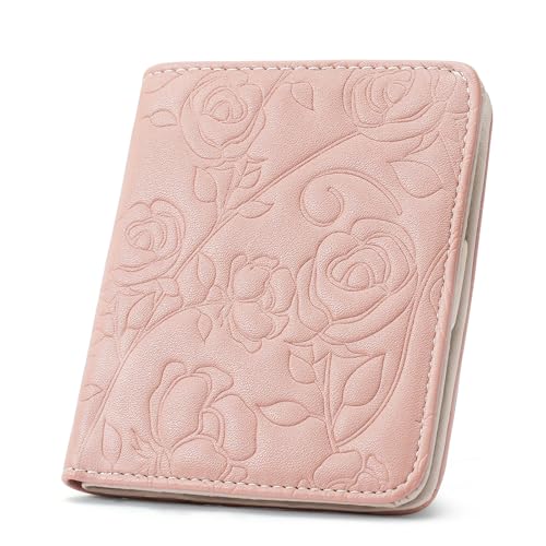 MEIITRUE Damen-Geldbörse, ultradünn, dünn, klein, kompakt, zweifache Tasche, Damengeldbörse für Damen, Geldfach, 3D-geprägte Rosen-Blume, 12-pink, Geldbörse für Damen, 3D-geprägtes Leder, Mini-Bifold MEIITRUE Damen-Geldbörse, ultradünn, dünn, klein, kompakt, zweifache Tasche, Damengeldbörse für Damen, Geldfach, 3D-geprägte Rosen-Blume, 12-pink, Geldbörse für Damen, 3D-geprägtes Leder, Mini-Bifold von MEIITRUE