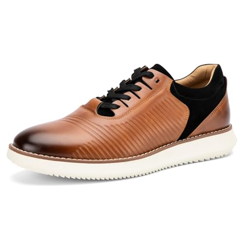 MEIJIANA Anzugschuhe Herren Business Schnürhalbschuhe Klassische Freizeit Schuhe Moderne Oxfords, Braun-5, 42 EU (9 UK) von MEIJIANA