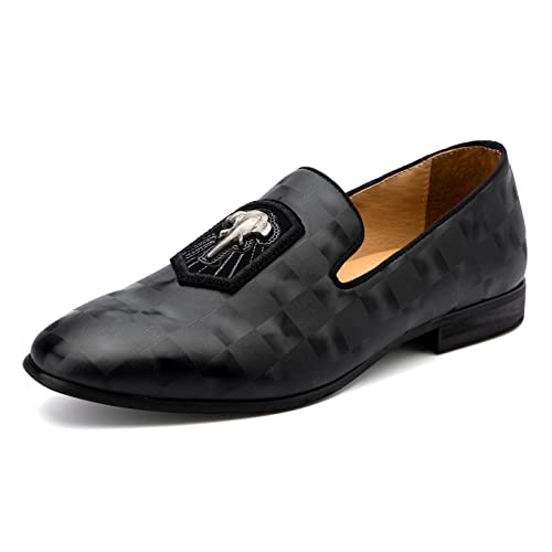 MEIJIANA Herren-Mokassins Business Schuhe Herren Schuhe Mokassins Slipper Herren, Schwarz-02, 43 EU (10 UK) von MEIJIANA