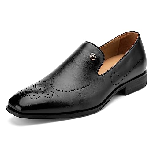 MEIJIANA Herren Mokassins Klassische Herren Anzug Schuhe Elegante Schuhe Leder Sommer Freizeitschuhe, Schwarz-03, 42 EU (9 UK) von MEIJIANA