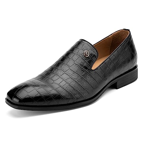 MEIJIANA Herren Mokassins Klassische Herren Anzug Schuhe Elegante Schuhe Leder Sommer Freizeitschuhe, Schwarz-05, 42 EU (9 UK) von MEIJIANA